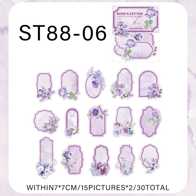 The Letters of the Rose Sticker