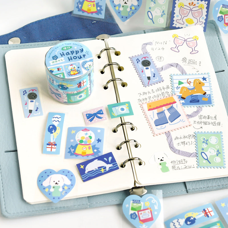 Colorful Dreamland Series Die Cutting Synthetic Paper Tape