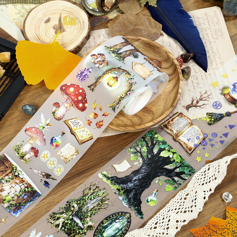 Starfall Pavilion Fog PET Tape featuring star designs for journaling, scrapbooking and collage
