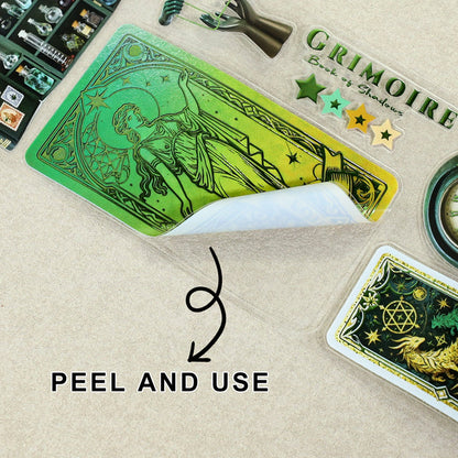 Emerald Retro Magic Record Die Cutting Green Gold PET Tape
