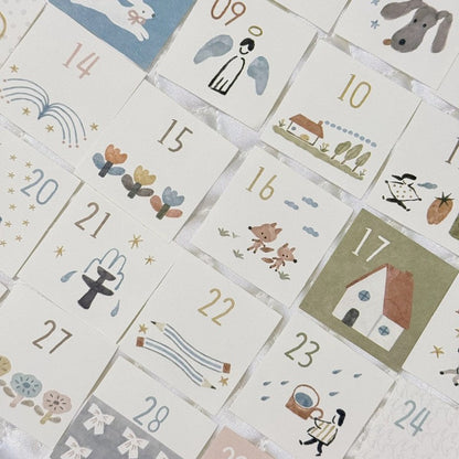 365 Days of Little Happiness Series mini year calendar featuring daily happiness, dessert, and reflection designs for journaling, scrapbooking and collage