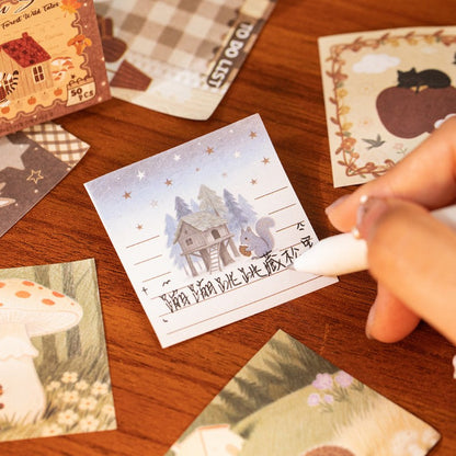 Forest Animal Theme Mini Scrapbook Paper Pad 50 Paper Pack