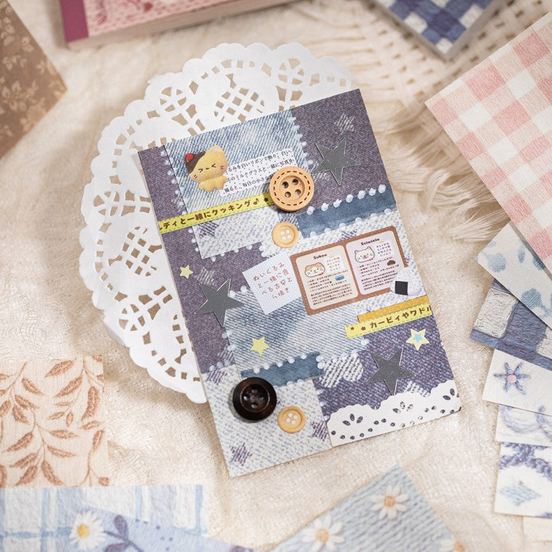 Huayang Floral Vintage Fabric Patchwork Material Book 50PCS Material Book