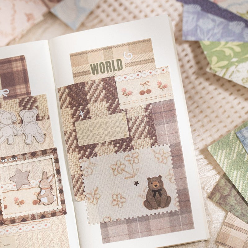 Huayang Floral Vintage Fabric Patchwork Material Book 50PCS Material Book