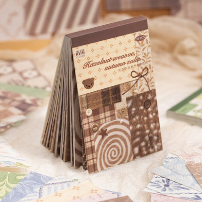 Huayang Floral Vintage Fabric Patchwork Material Book 50PCS Material Book