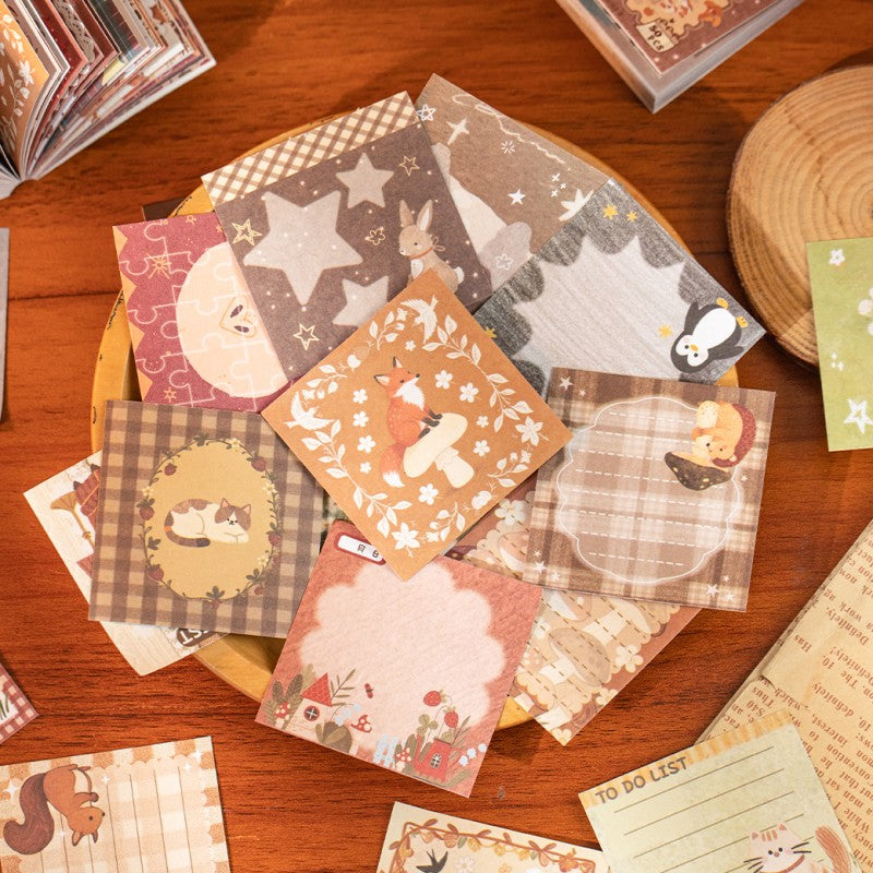 Forest Animal Theme Mini Scrapbook Paper Pad 50 Paper Pack