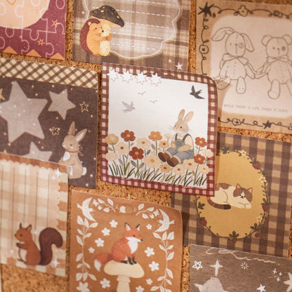 Forest Animal Theme Mini Scrapbook Paper Pad 50 Paper Pack