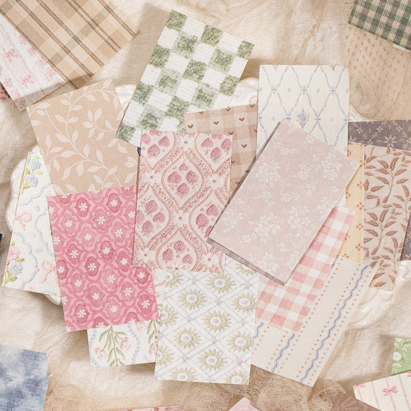 Huayang Floral Vintage Fabric Patchwork Material Book 50PCS Material Book