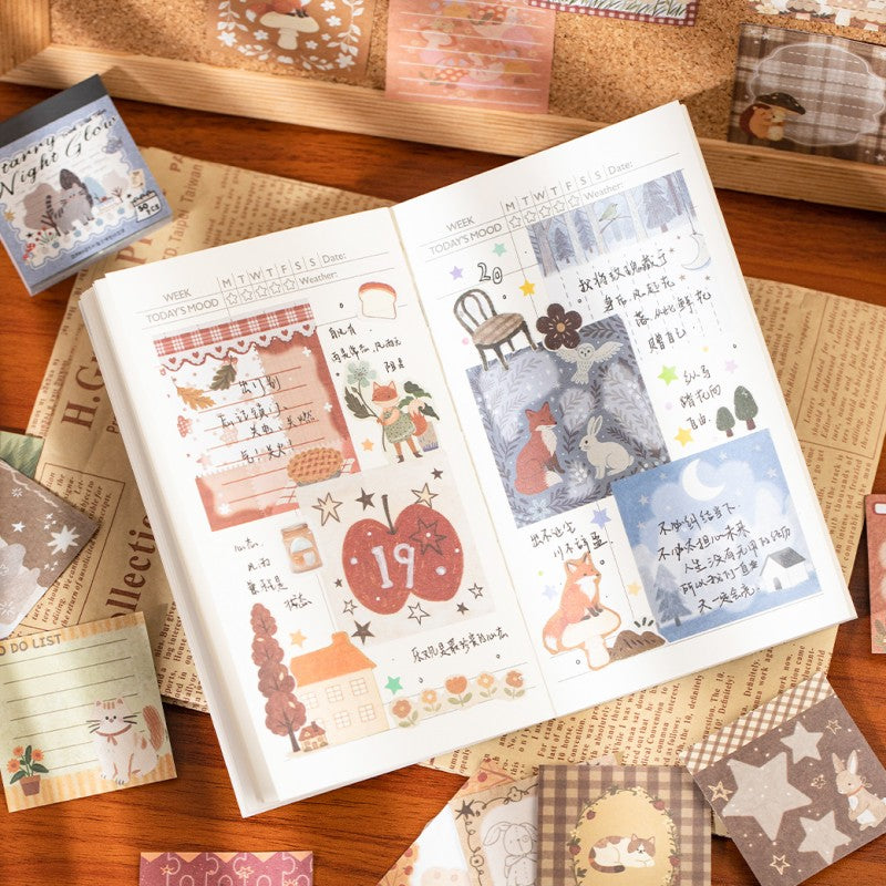 Forest Animal Theme Mini Scrapbook Paper Pad 50 Paper Pack